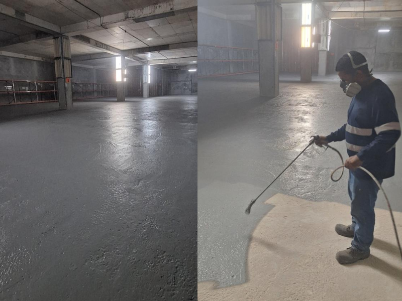 Aplicacion de Pintura Para pisos Westland Mall